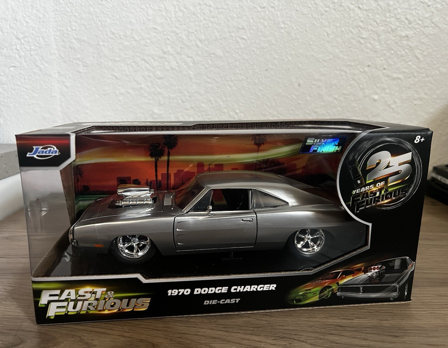 Jada Fast & Furious 1:24 1970 Dodge Charger Diecast Silver Unopened Box