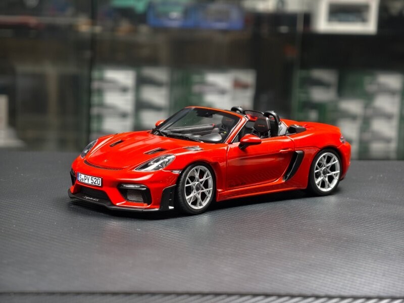 NOREV 1/18 Porsche 718 Spyder RS 2023 Weissach Pack Red Diecast Model 187271