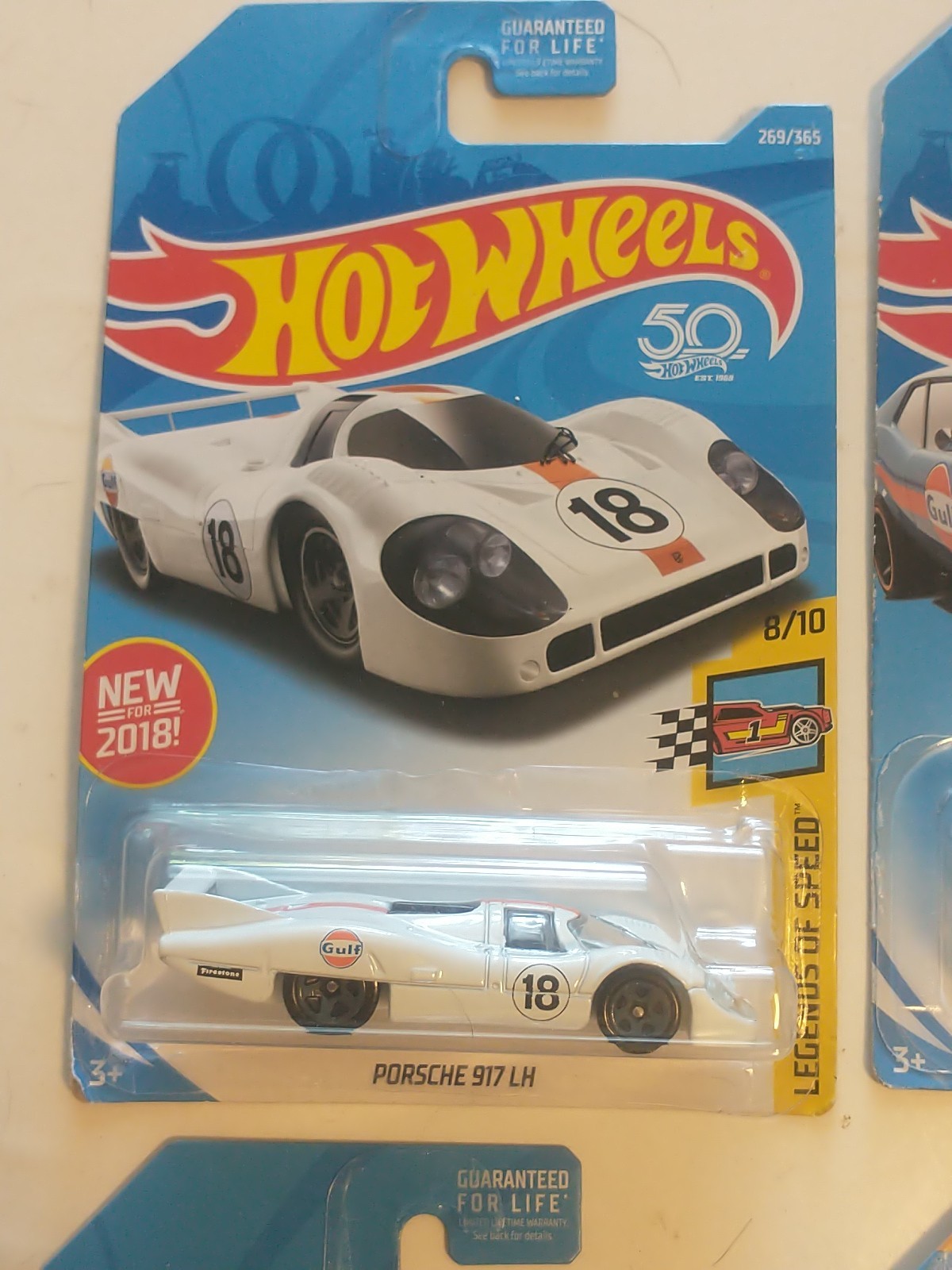 4 Hw HOT WHEELS HW Legends GULF WHITE PORSCHE 917 LH Nova Forza McLaren