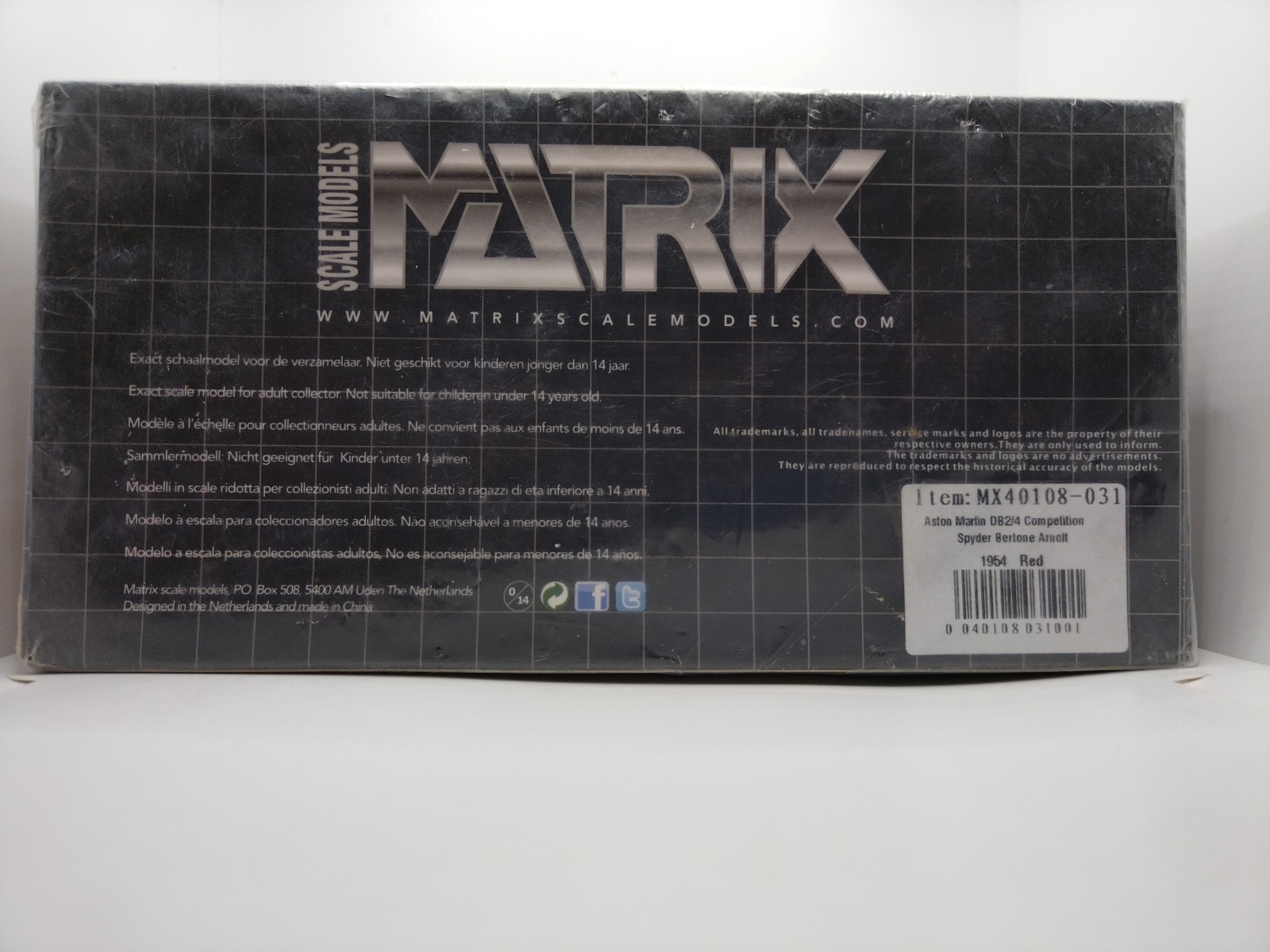 MATRIX 1/43 Aston Martin DB2/4 Competition Spyder Bertone Arnolt 1954. Wow Rare!