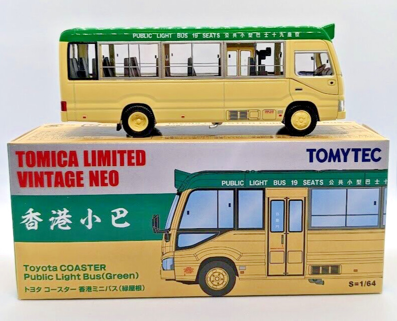 Tomica Toyota Coaster Hong kong Causeway Bay Green Public Bus Diecast Car Model