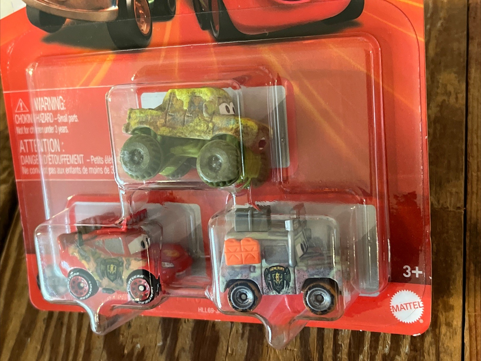DISNEY PIXAR MINI RACER CARS 3-PACK MOSS IVY CRYPTID BUSTER LMQ & MARGARET