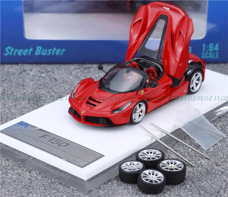 1:64 Street Buster Ferrari LaFerrari F150 Supercar Red convertible LTD 999PCS