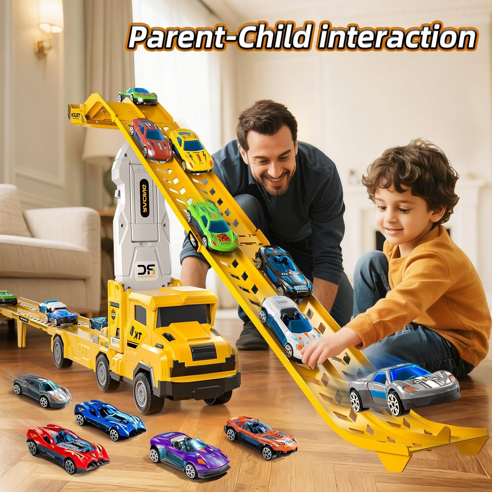 Transport Truck Toys for 3 4 5 6 7 Years Old Boys,Toy Cars Track Set Transpor…