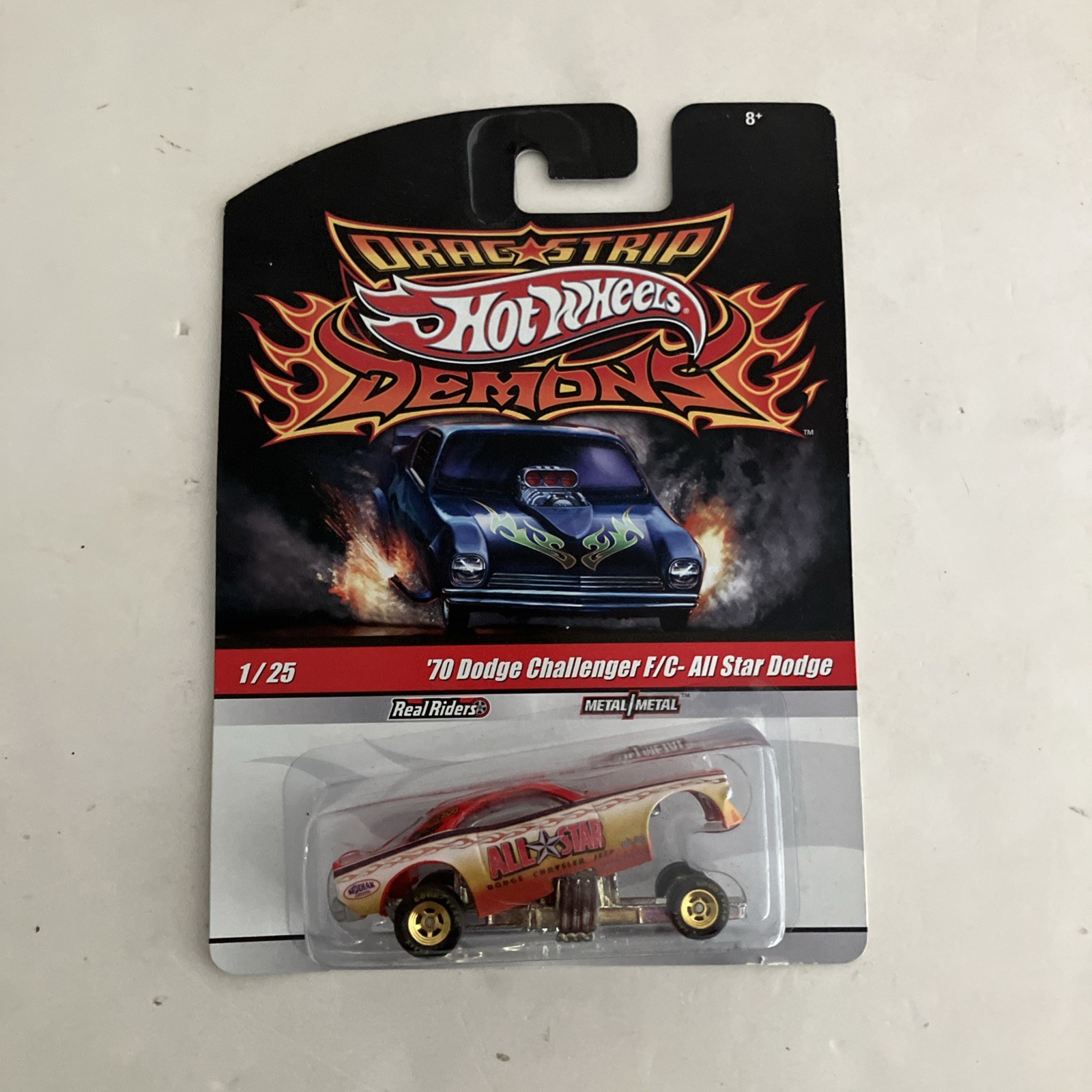 HOT WHEELS Drag Strip Demons ‘70 Dodge Challenger F/C- All Star Dodge 1/25