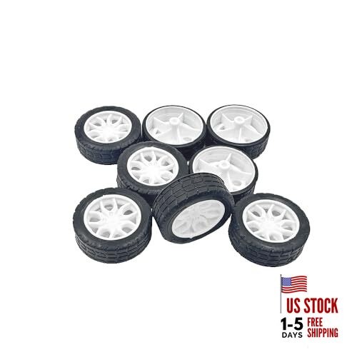 8PCS Toy Car Wheels 30mm Rubber Tire for Remote Control Car RC Car DIY 2X30mm