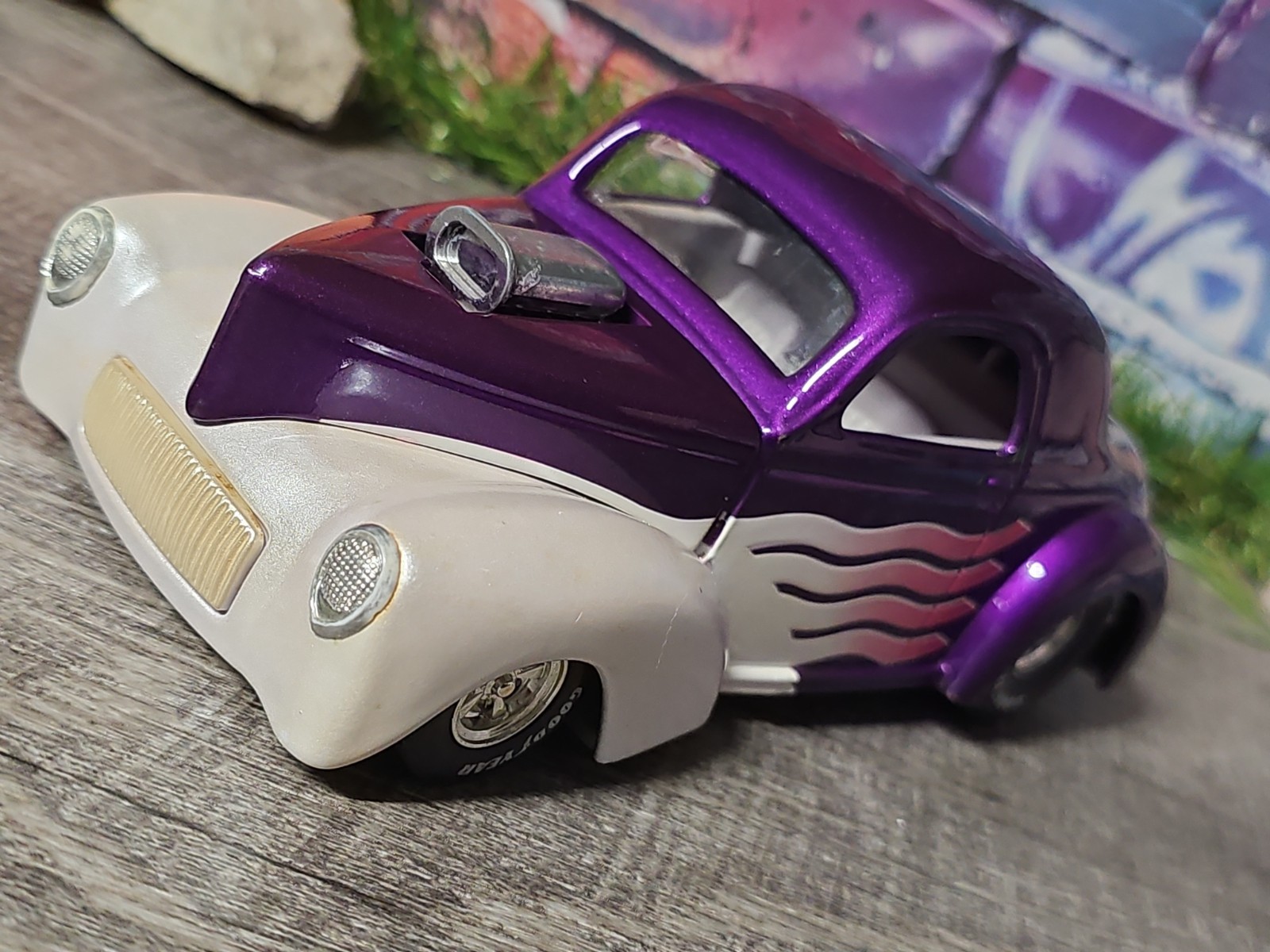Vntg 2001 Racing Champions 1941 Willys Coupe 1:24 Purple Diecast Car NO BOX