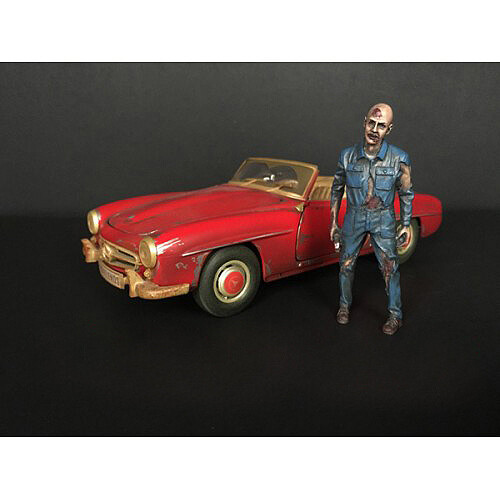 ZOMBIE MECHANIC FIGURINE I FOR 1/18 SCALE MODELS BY AMERICAN DIORAMA 38197