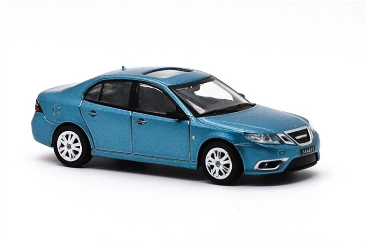 2008 SAAB 9-3 AERO SEDAN BLUE 1/64 SCALE DIECAST CAR MODEL BY GCD ENCHERY