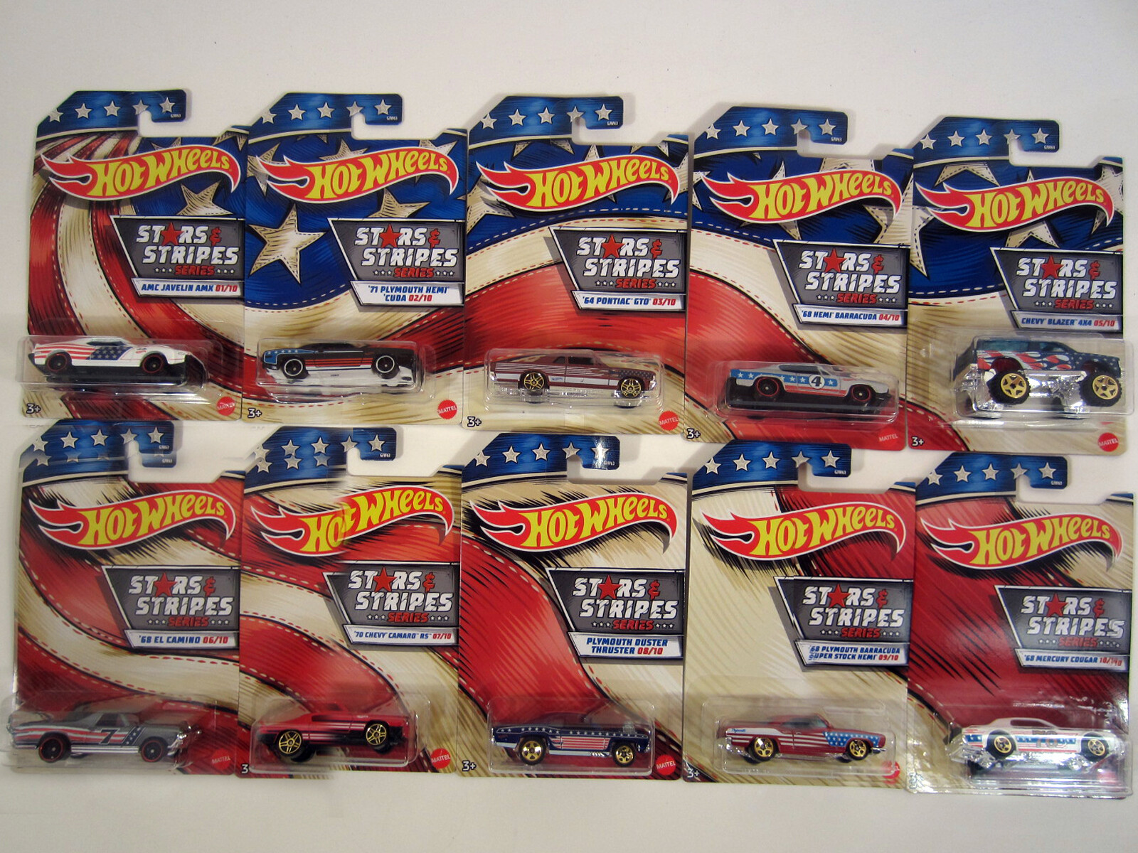 2020 Hot Wheels Stars & Stripes Series Plymouth Pontiac 10 Styles to Choose PICK