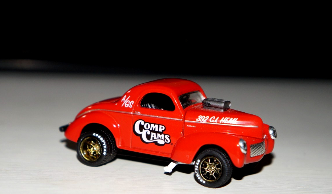 Red ’41 1941 Willys Coupe 392 Hemi Gasser NHRA Drag Rubber Tires Loose M2