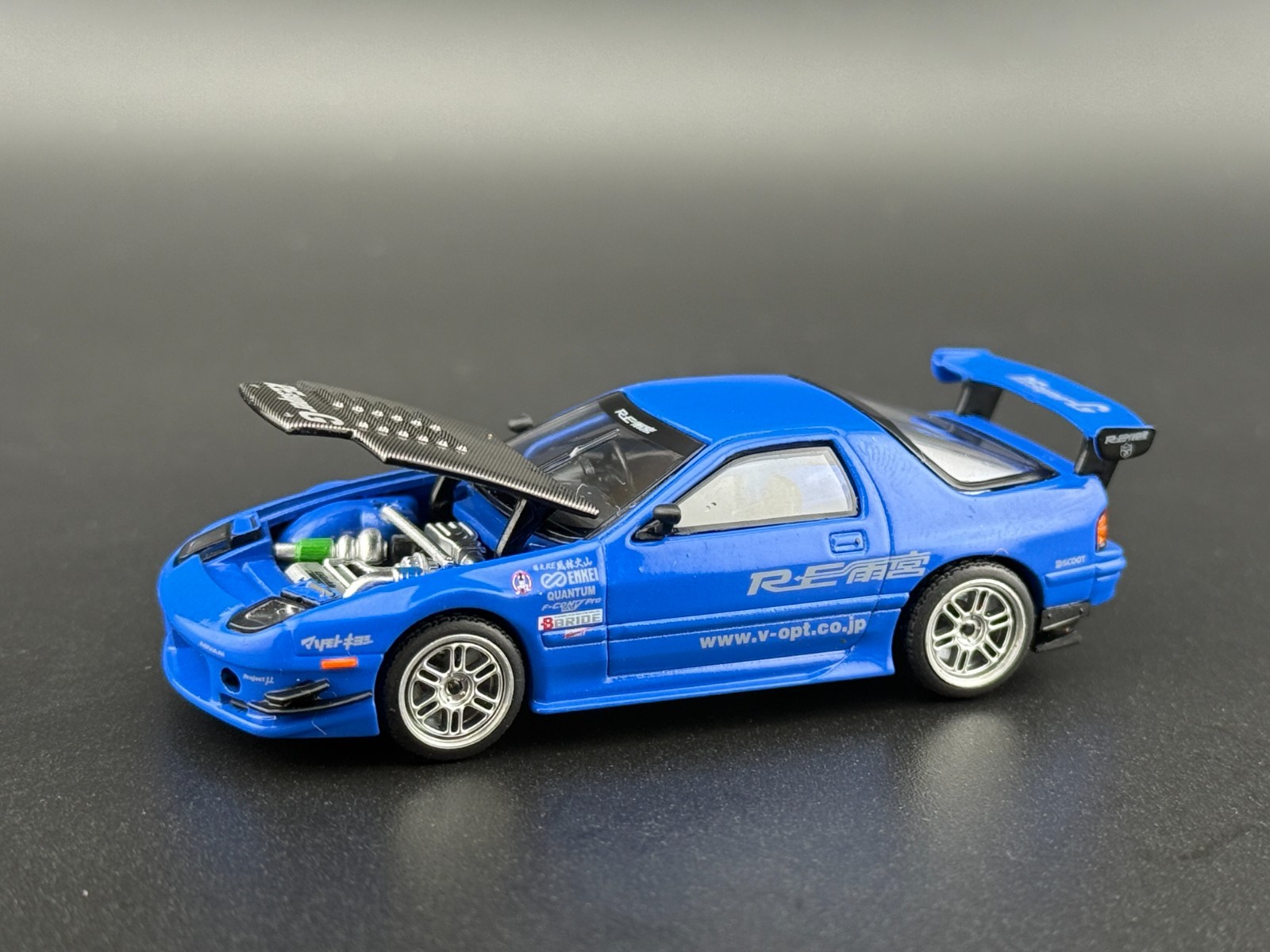 Pop Race Mazda RX7 FC3S RE-Amemiya Blue 640290 1/64