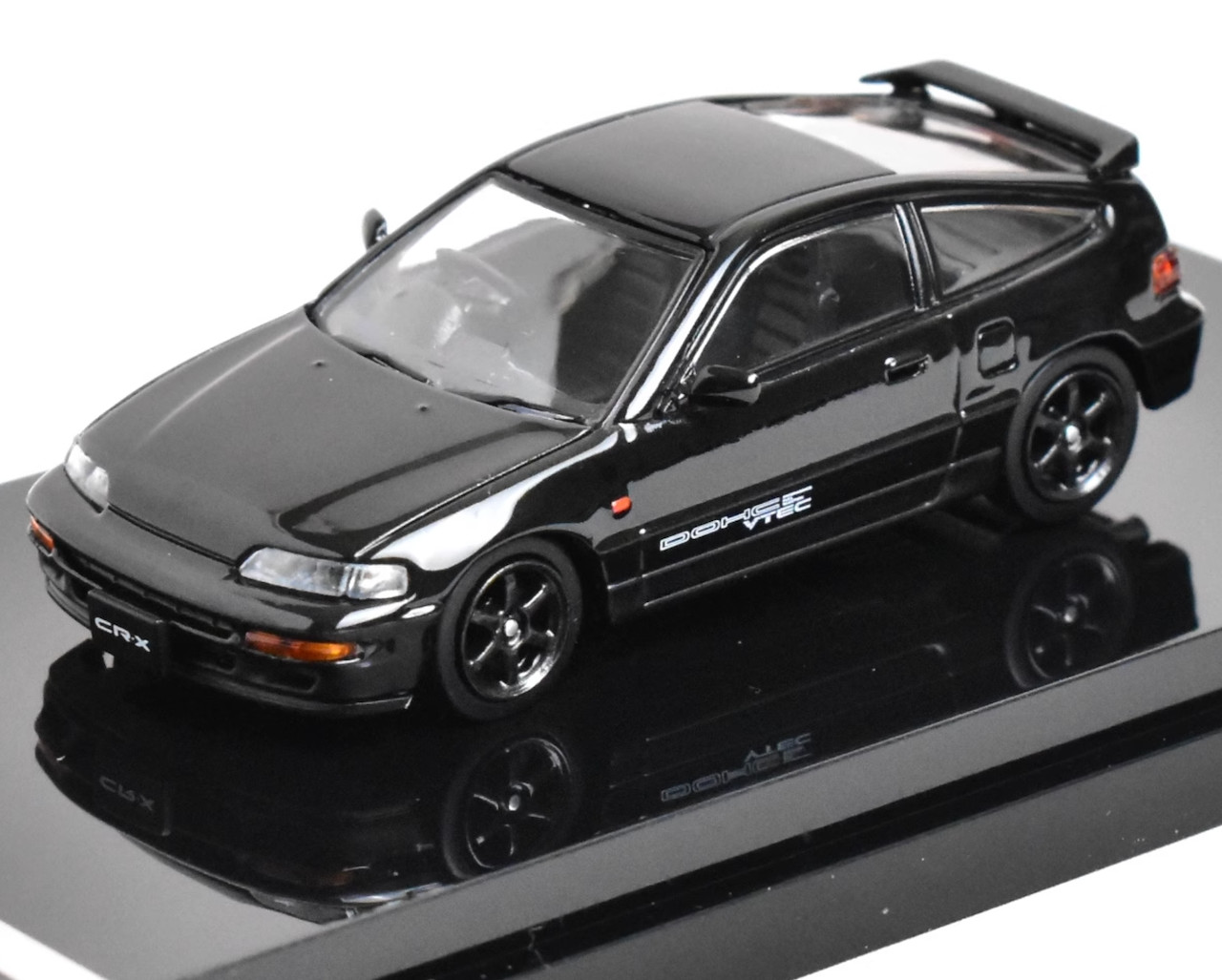 HJ 1:64 JDM Black CR-X SiR EF8 Hatchback Sports Model Diecast Metal Car