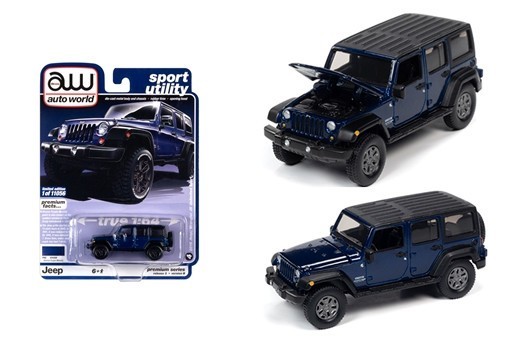 auto world 1/64 2018 jeep wrangler jk unlimited sport Purple