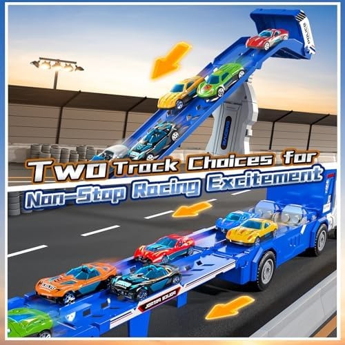 Transport Truck Toys for 3 4 5 6 7 Years Old Boys,Toys Cars Track Set Transpo…