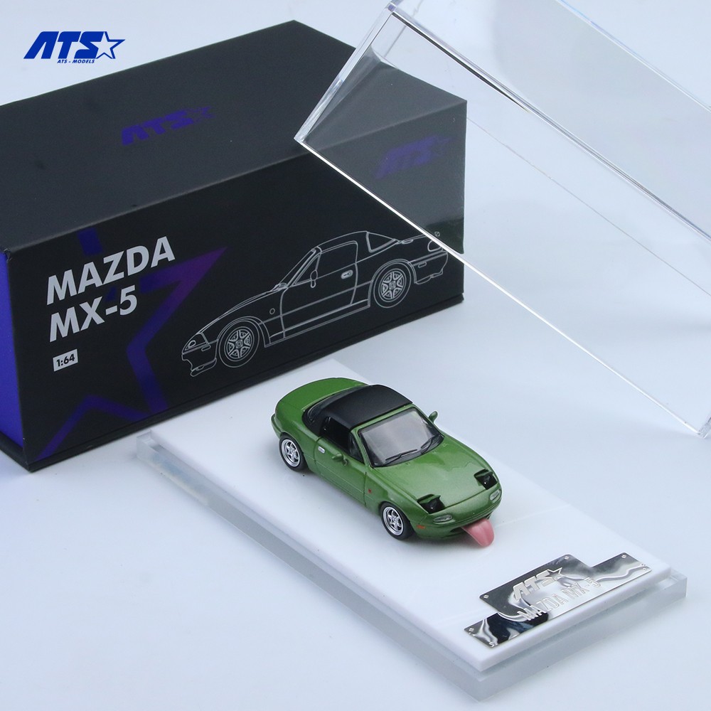 ATS 1:64 Mazda MX5 Miata NA Tongue Out Opened PopUp Lights Diecast Car Variant