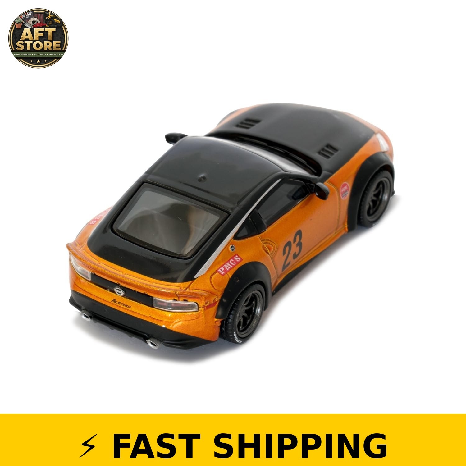 Liberty Walk LBWK Z RZ34 Diecast Model Car 1/64 Scale Orange