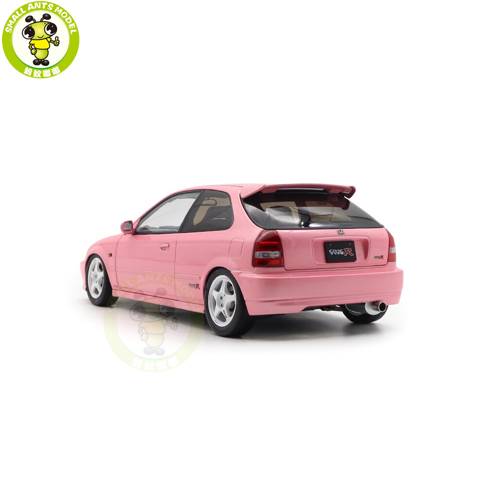 1/18 MOTORHELIX Honda CIVIC Type R EK9-120 Pink EVO Wheels Diecast Model Car