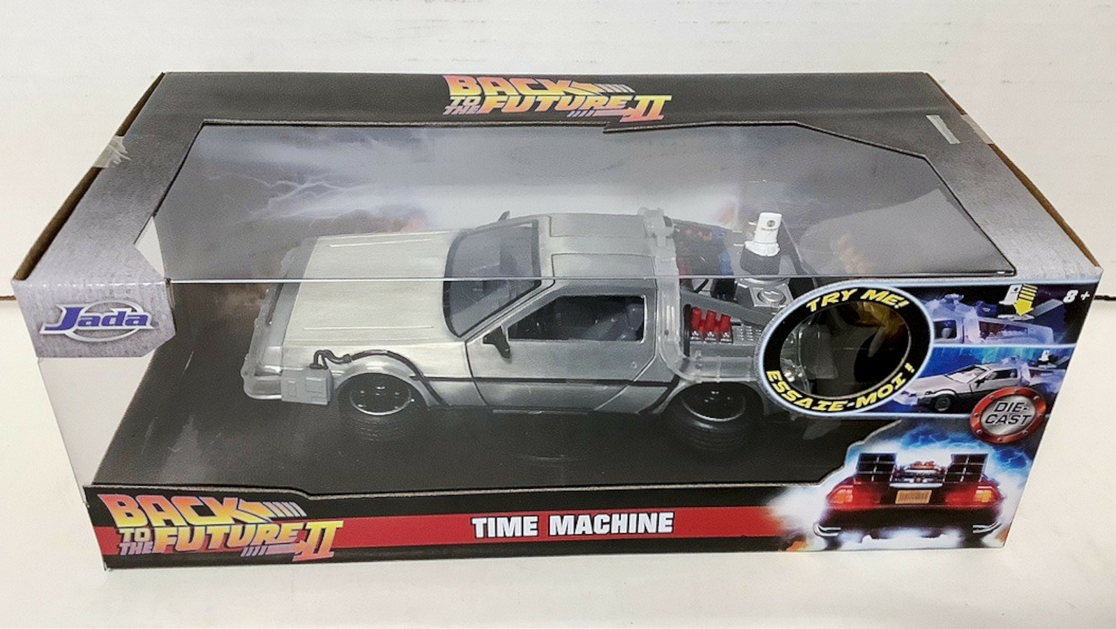 NEW Jada 31468 Back to the Future pt II TIME MACHINE 1:24 Die-Cast w/ Lights