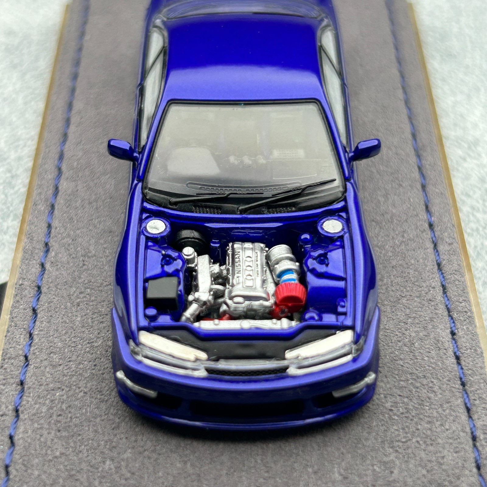 Mortal 1/64 Nissan Lang Silvia S14 240SX Kouki Blue Diecast Car Model