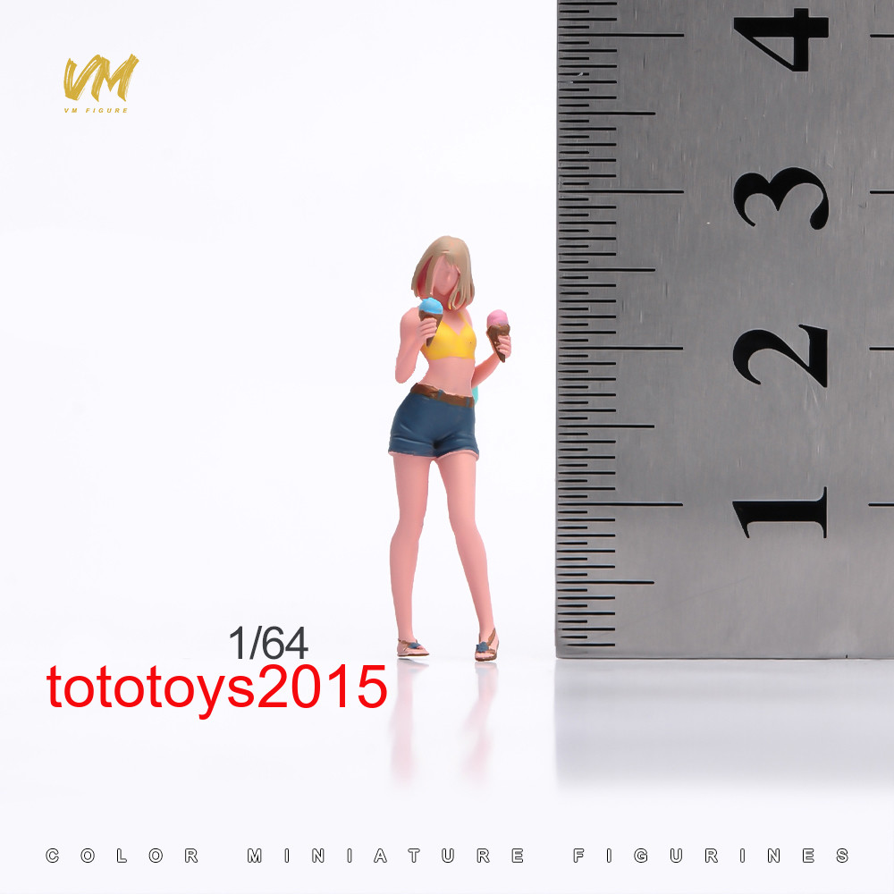 1/18 1/24 1/43 1/64 1/87 1/72 Summer Ice Cream Girl Scene Miniature Figure Doll