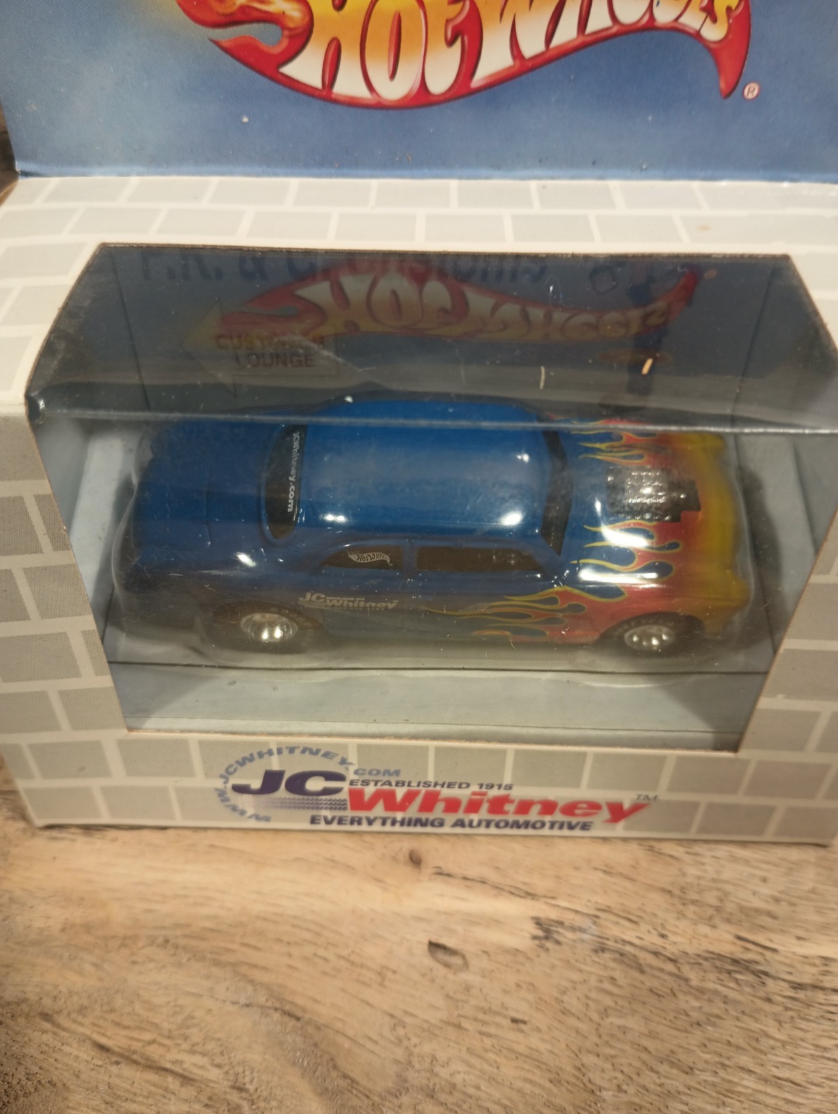 New Hot Wheels JC Whitney Blue Flames Diecast Car Special Edition