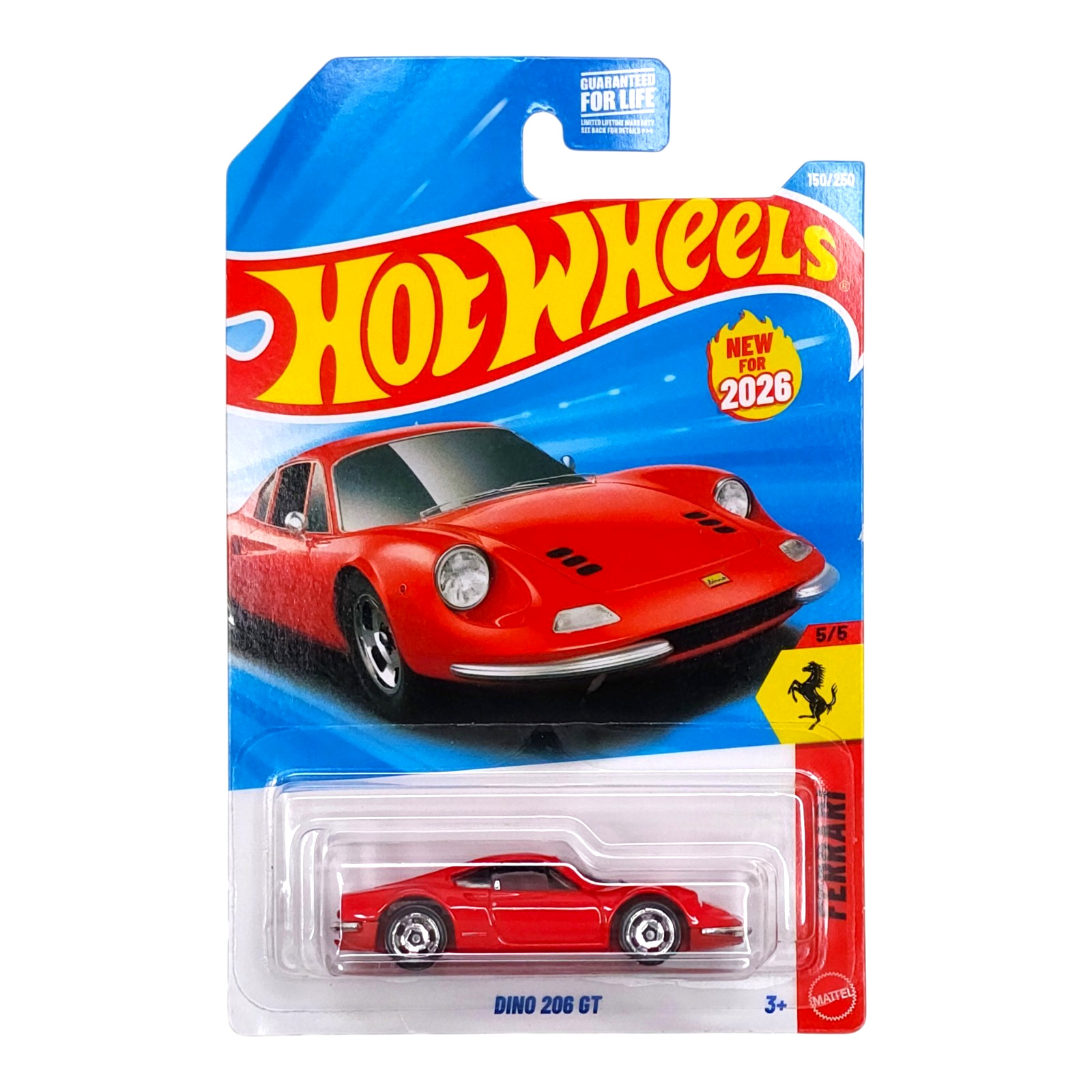 HOT WHEELS Dino 206 GT Red Ferrari Mainline JJH56 2026