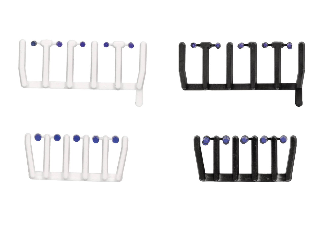 HO 1:87 Herpa 54836 Blue signal lights w/ black/white bases 80 pcs.-20x large/s