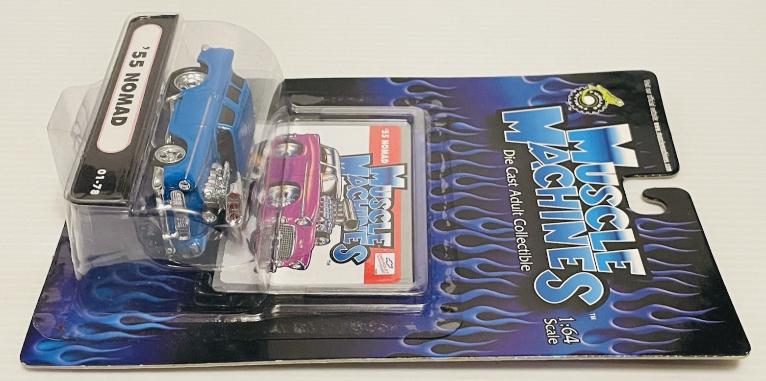 3 Muscle Machines ’55 Nomad ’57 Chevy ’53 Chevy PU 1:64 scale Die Casts Sealed.