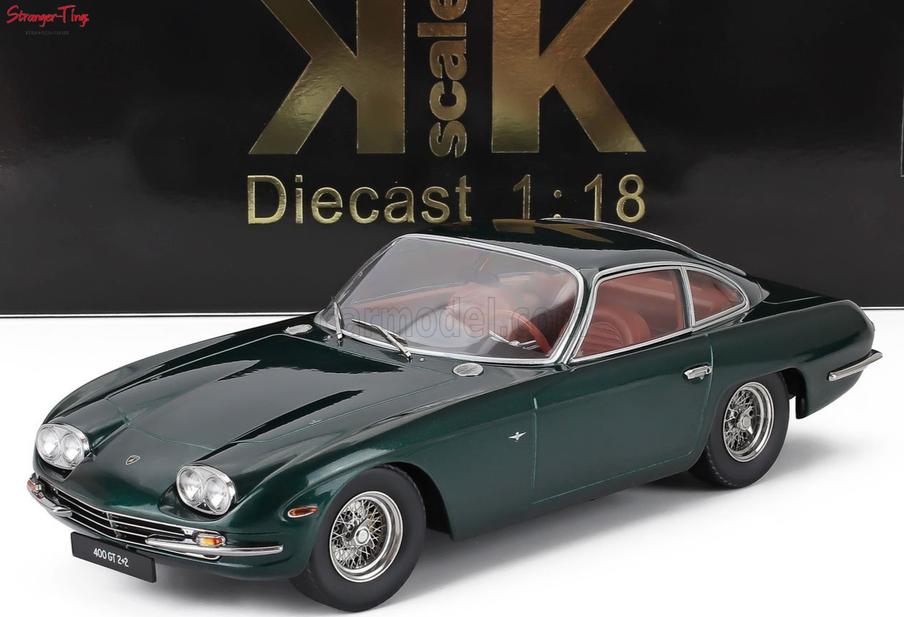 KK Scale Lamborghini 400 GT 2+2 1966 Dark Green Metallic 1:18