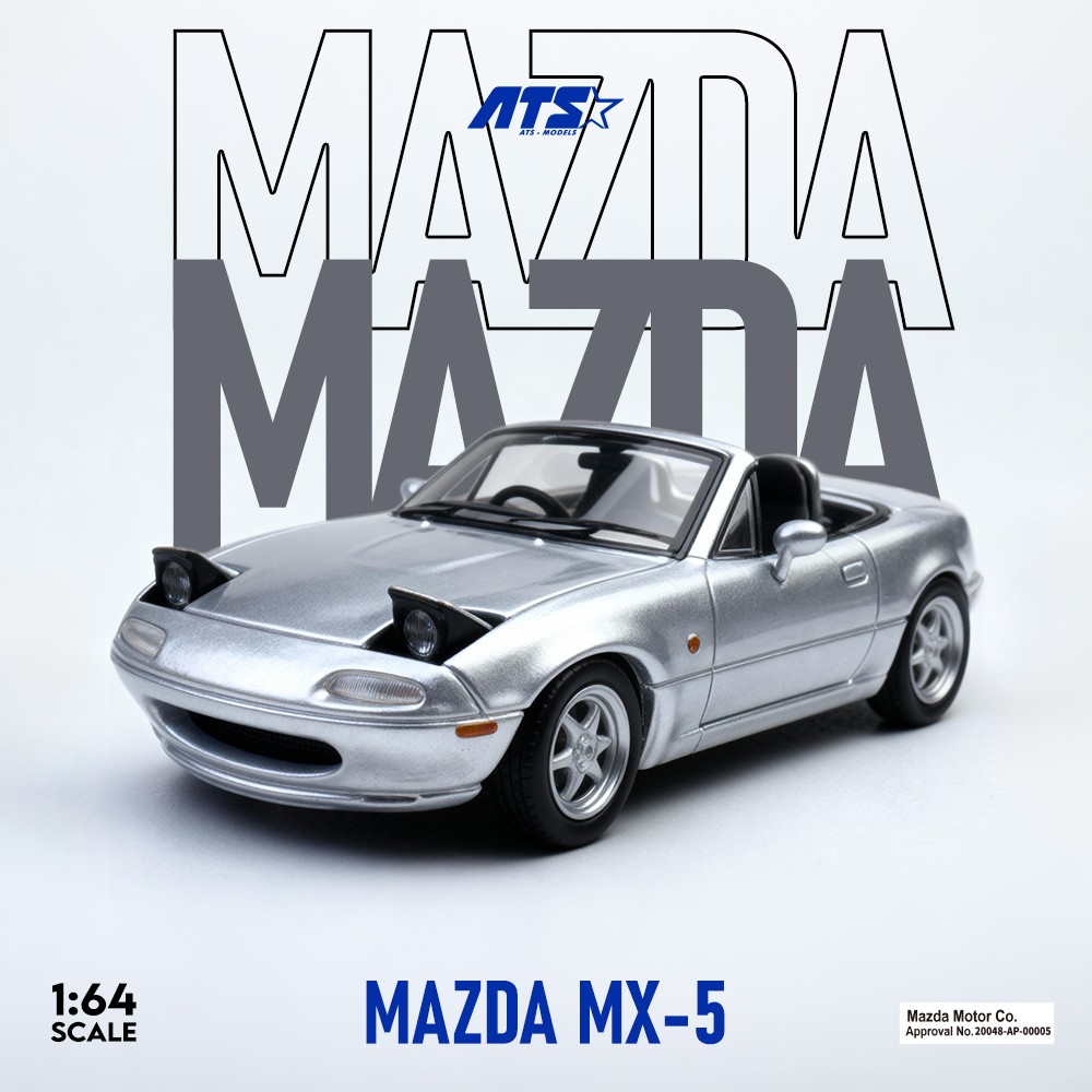 ATS 1:64 Mazda MX5 Miata NA Tongue Out Opened PopUp Lights Diecast Car Variant