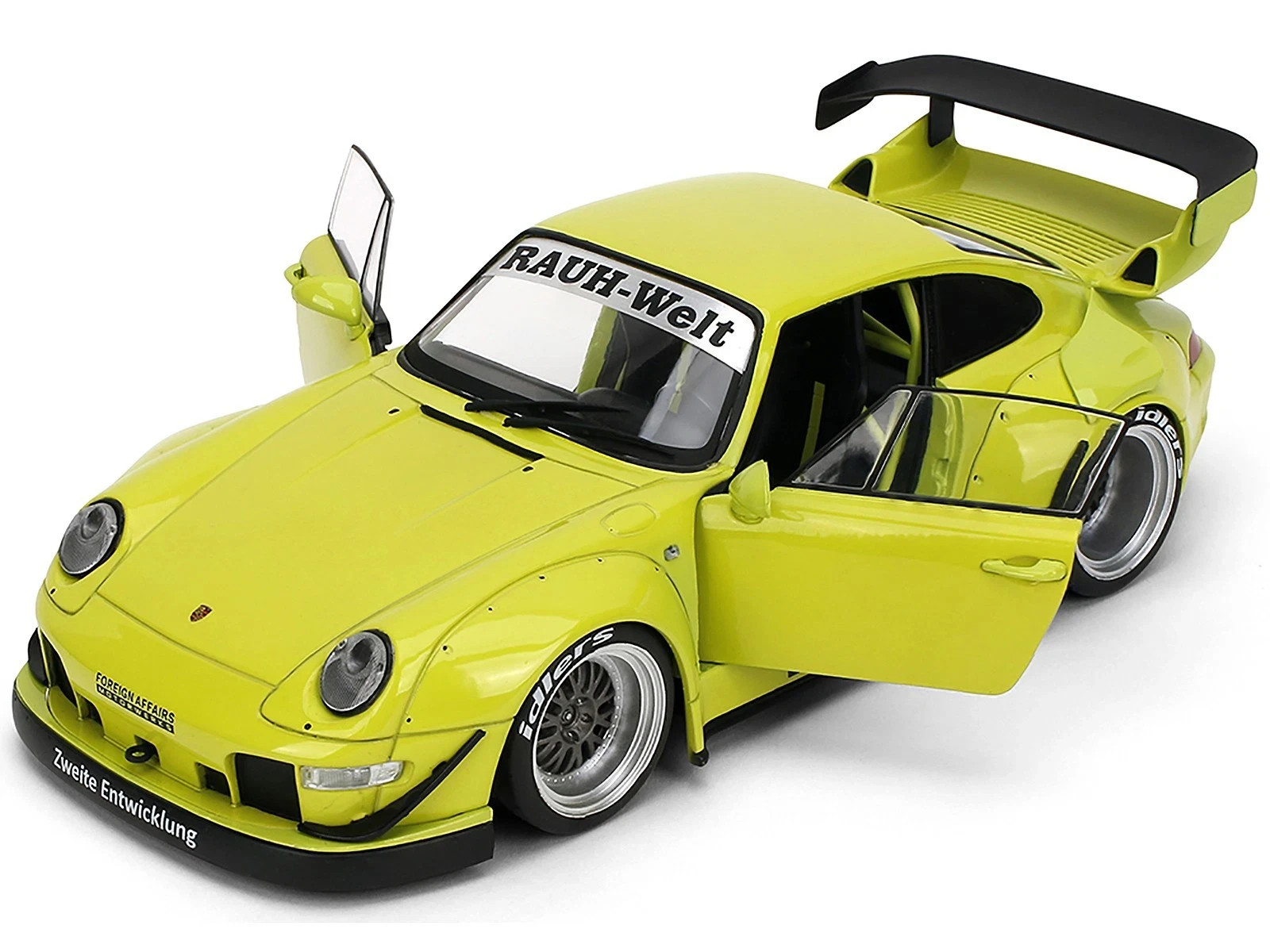 JADA PINK SLIPS PORSCHE RAUH WELT BEGRIFF RWB GENKI 1/18 LIME GREEN 36472