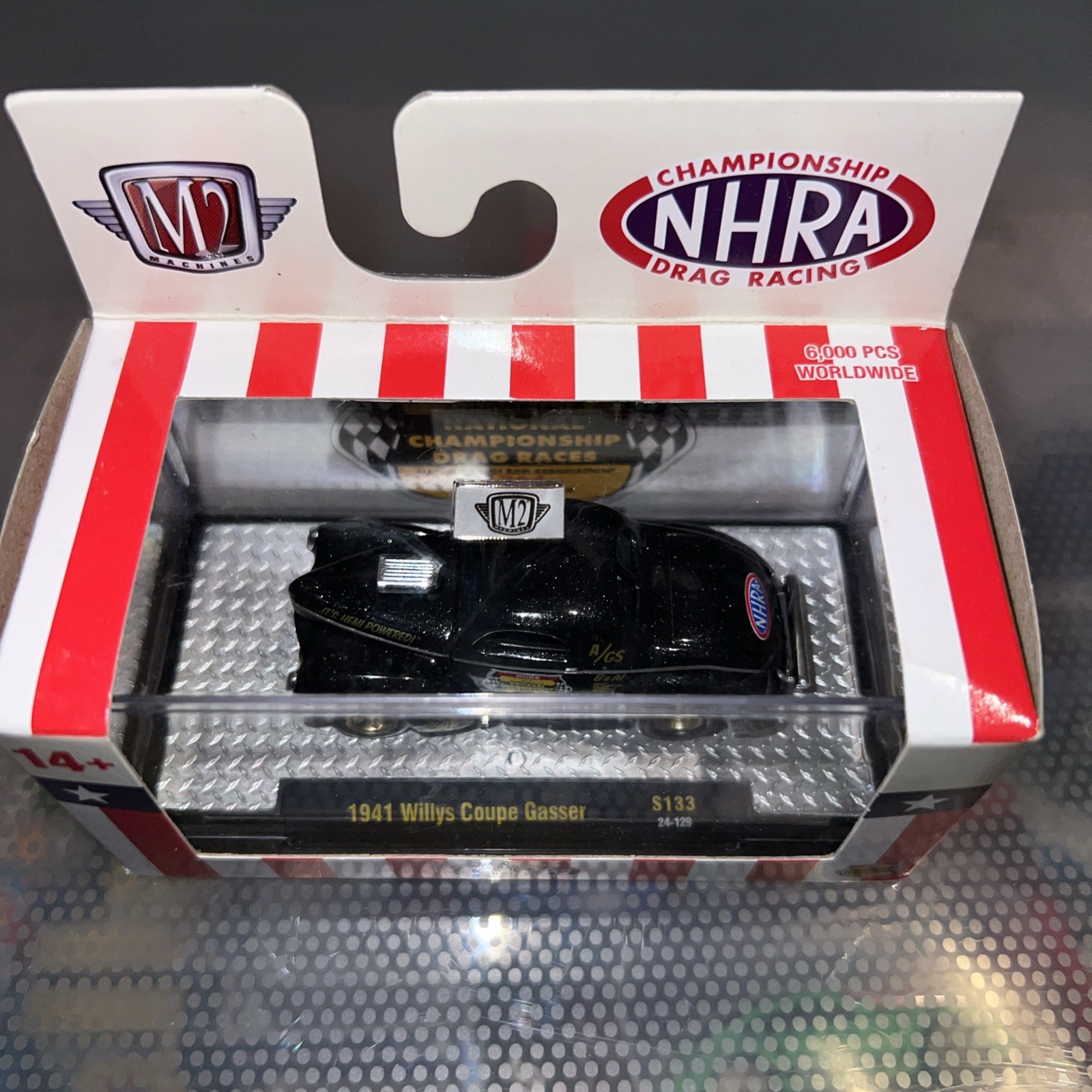 M2 Machines 1941 Willys Coupe Gasser S133 24-129 NHRA