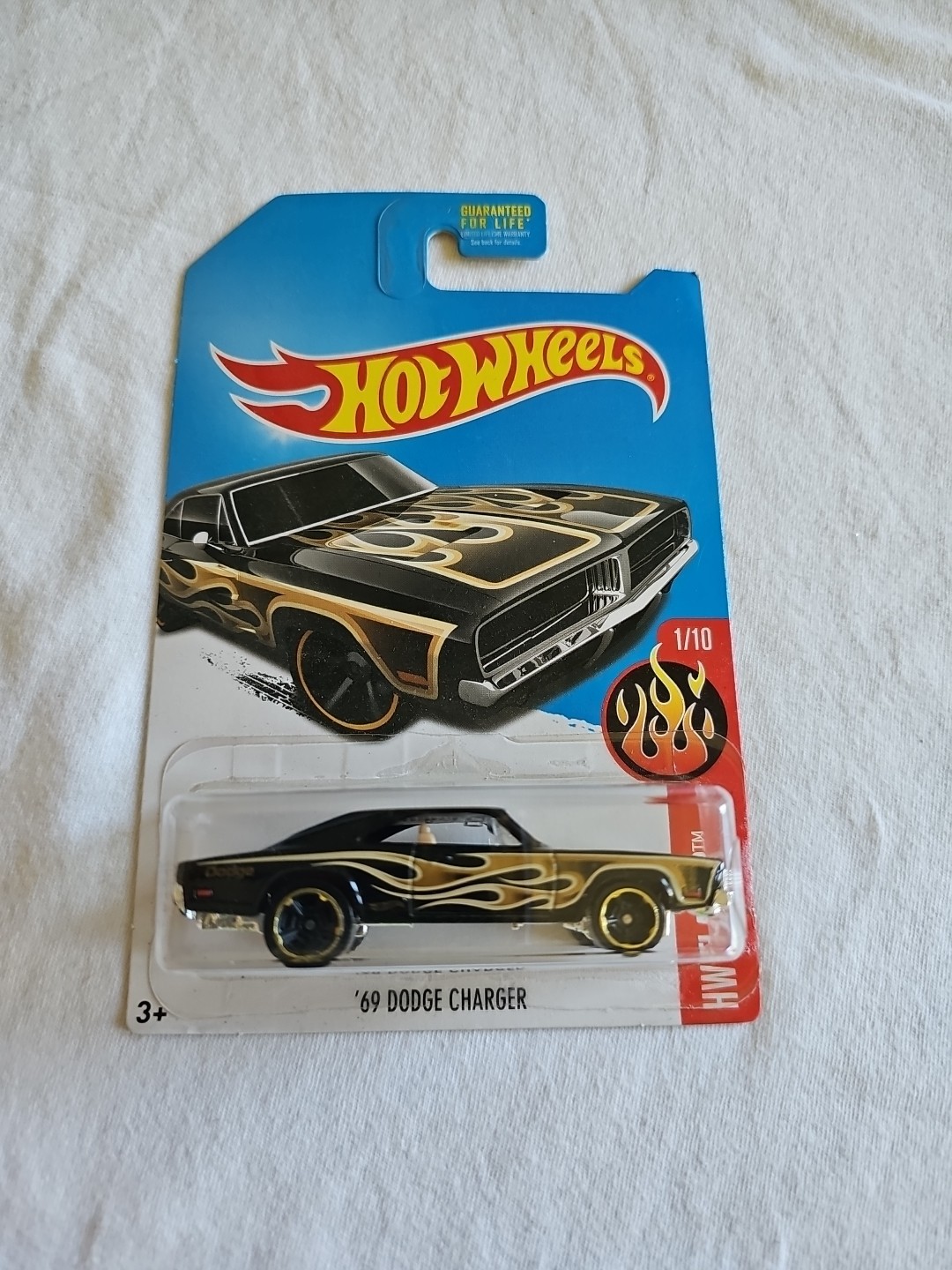 2016 Hot Wheels ’69 DODGE CHARGER Black ?/250 LITTLE BEND Flames KMART COLOR