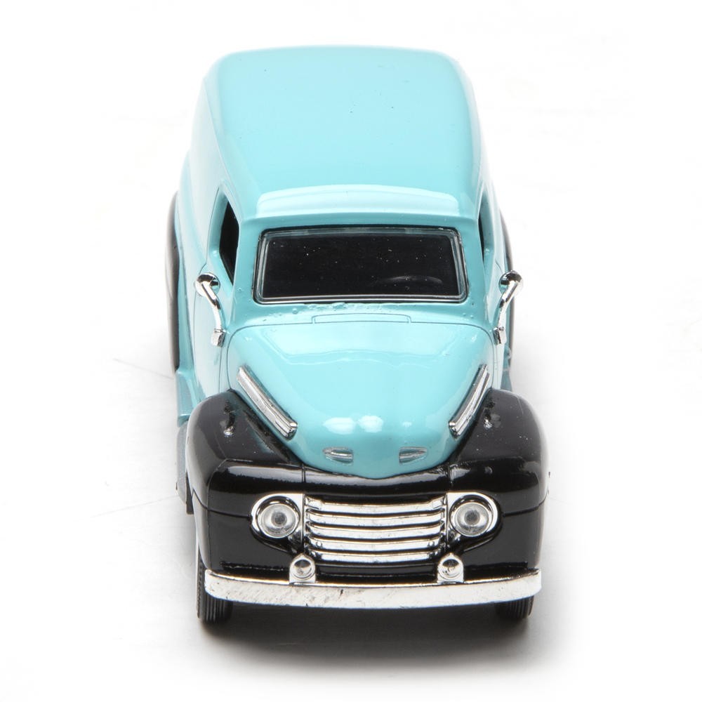 Die-Cast Cars 1:48 Scale 1948 Ford Panel Truck, Collectible, Teal/Black NEW