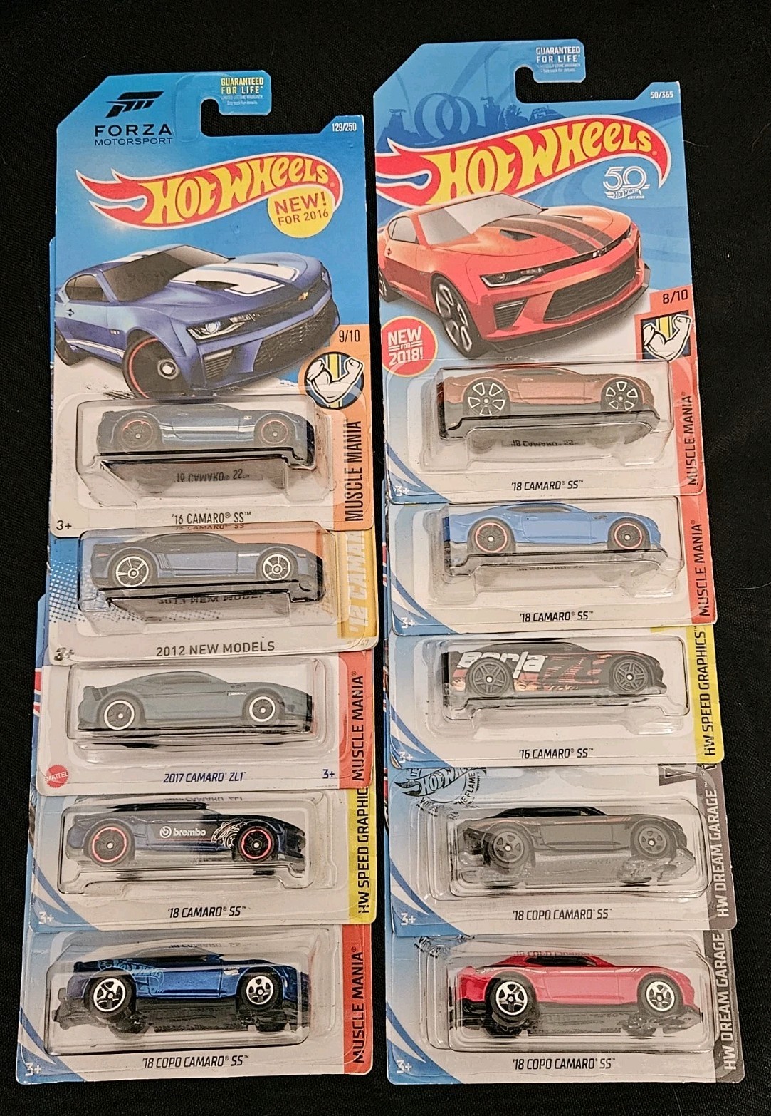 Hot Wheels Chevy Camaro Lot Of 10 Dollar General & Kroger Exclusive Forza