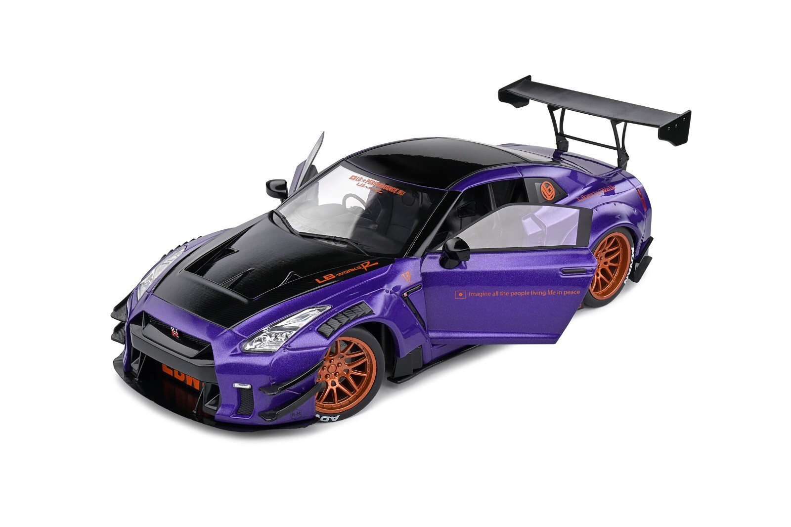 Solido 1:18 Nissan Skyline GT-R (R35) Liberty Walk Body Kit Type 2 – Purplezilla