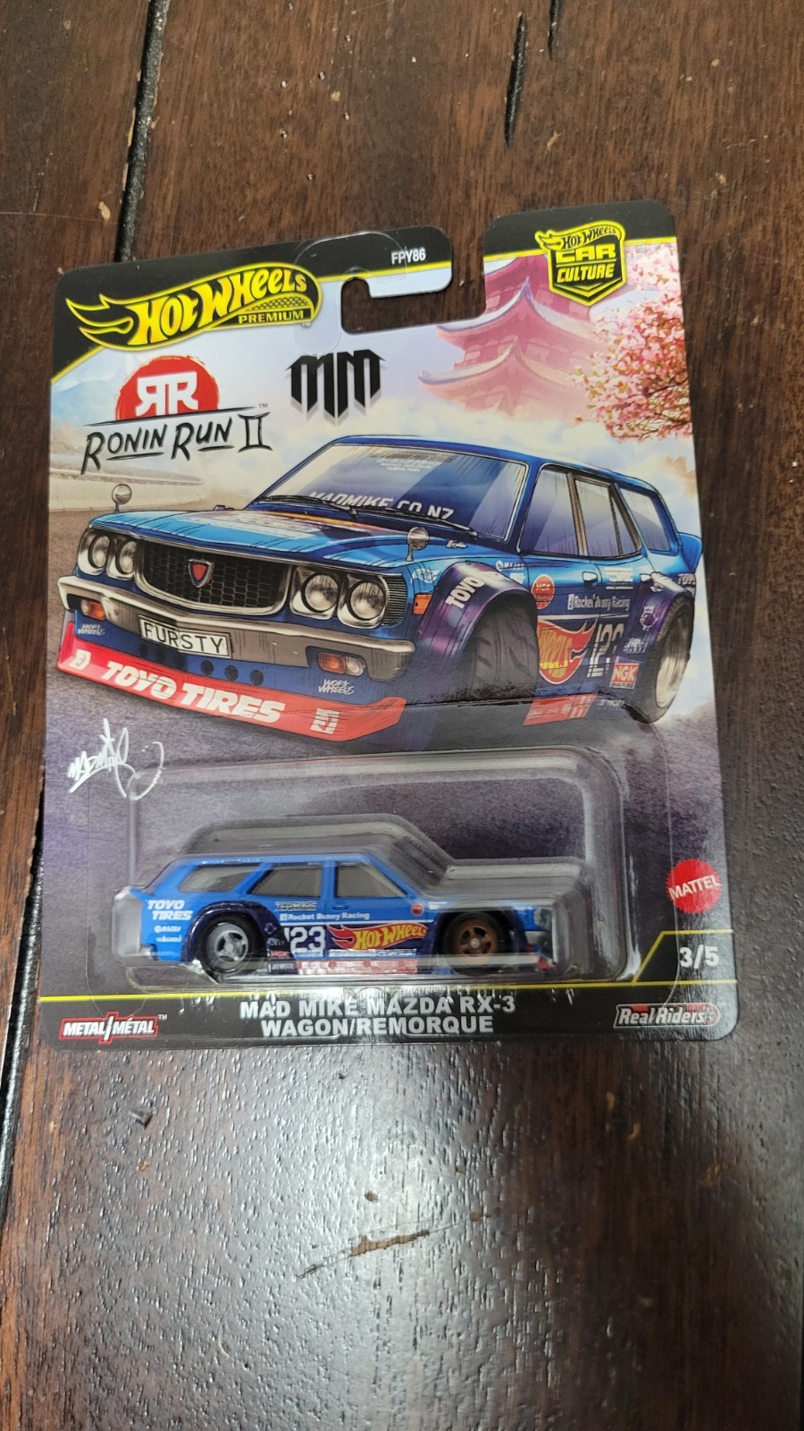 Hot Wheels Mad Mike Mazda RX-3 Wagon Ronin Run 2 FPY86-961 M 1/64