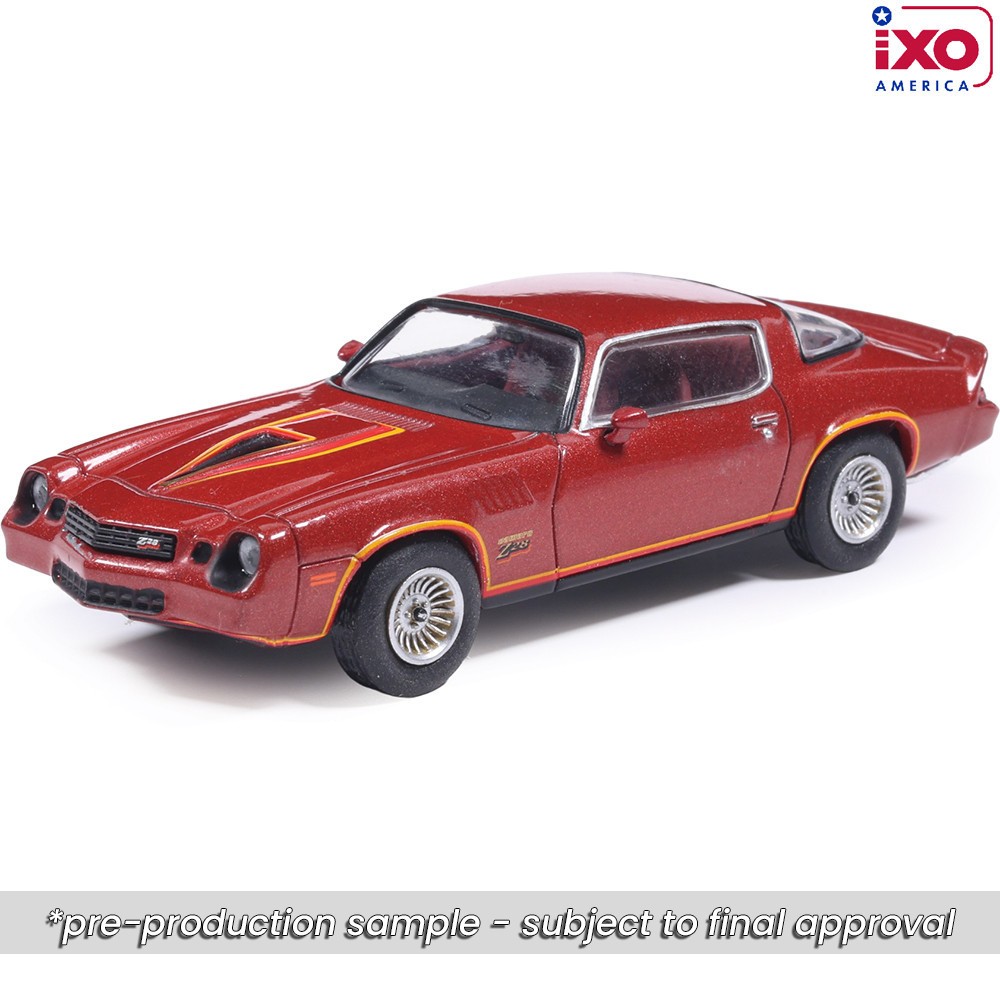 IXO Models Carmine Metallic 1978 Chevrolet Camaro Z28 1:64 IA64017 BOX DAMAGE