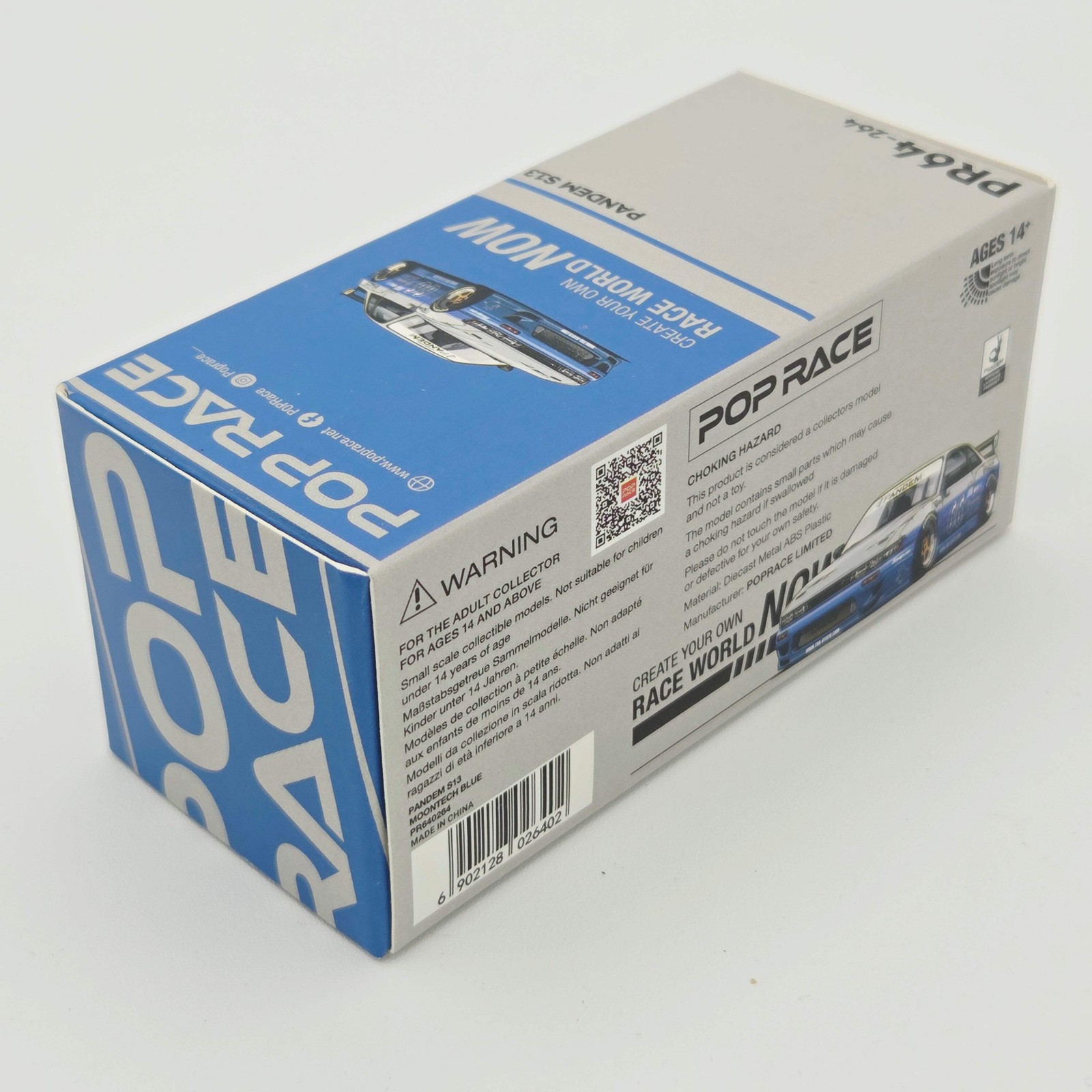 Pop Race Pandem Nissan Silvia S13 – 1:64, Moontech Blue (2026)