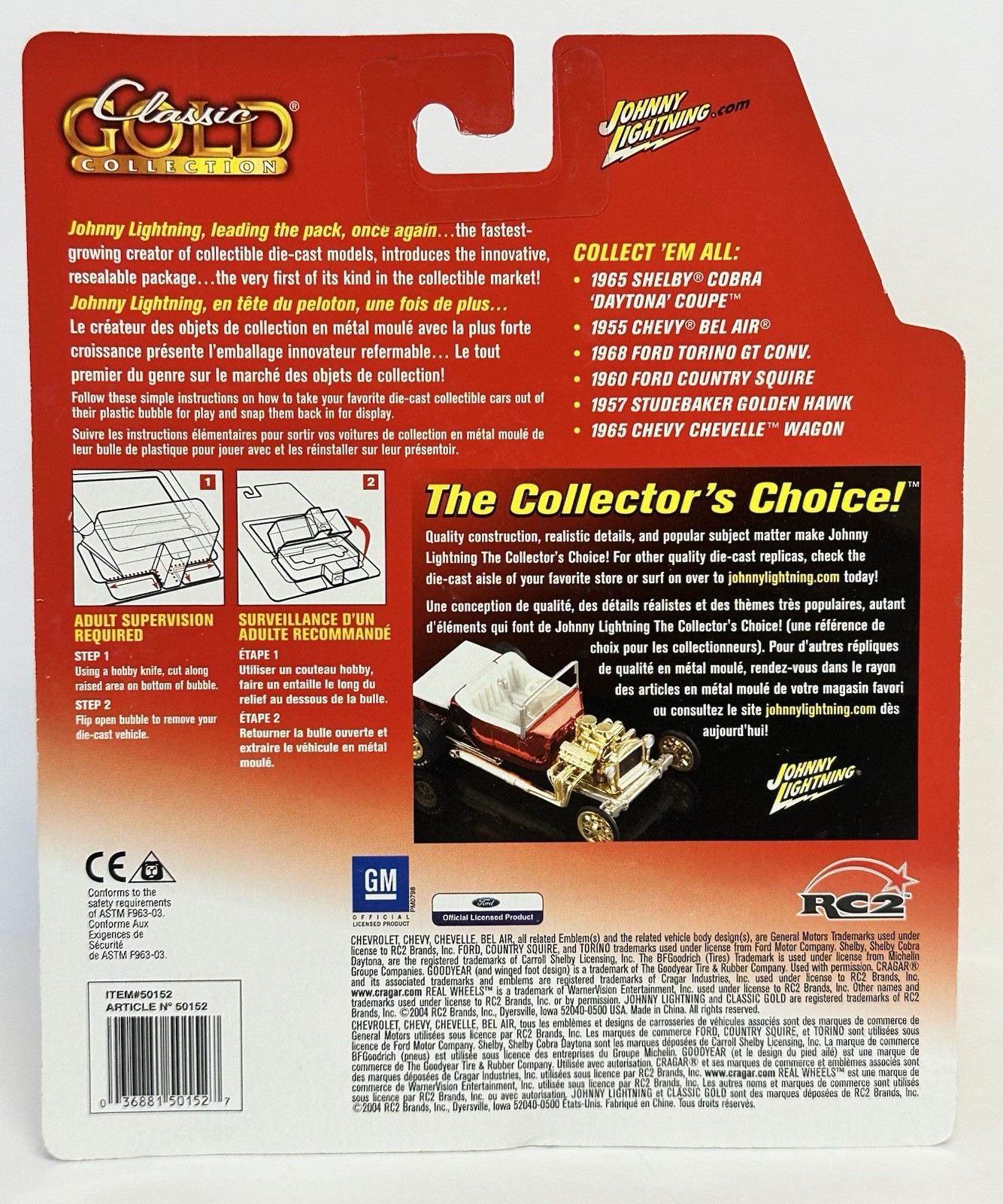 1957 Studebaker Golden Hawk 1/64 Johnny Lightning Released 2004 Black