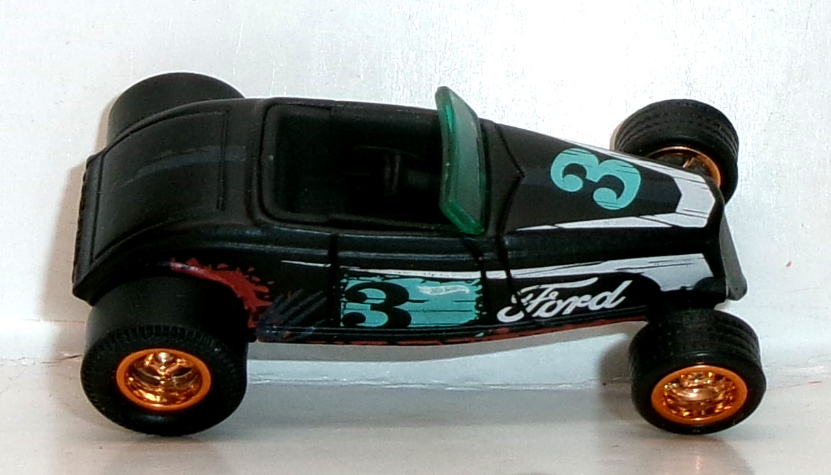 LOOSE 2025 HOT WHEELS 1:64 BLACK ’33 FORD LO BOY WHEEL SWAP REAL RIDERS