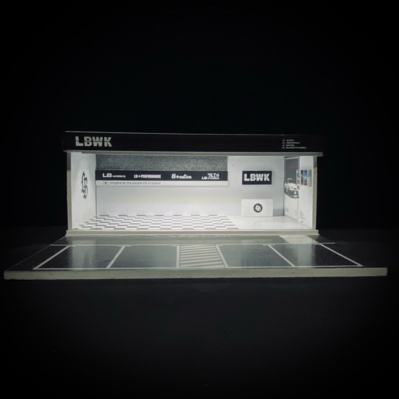 Diorama 1/64 Scale LBWK Parking Garage Models Display with LED Handmade