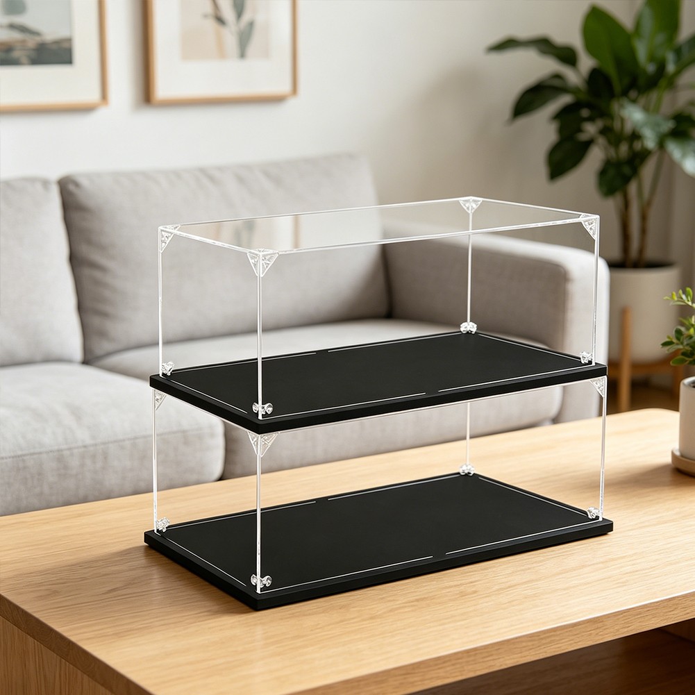 1-4Pcs Dustproof Clear Acrylic Display Case 25*15*10cm for 1/24 Scale Car Model