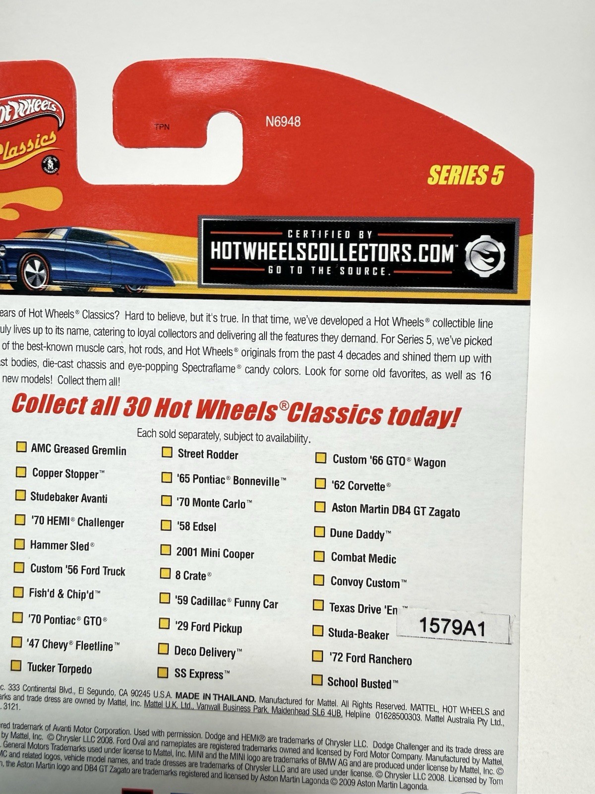 Hot Wheels Classics Series 5 – Copper Stopper, Red, BP