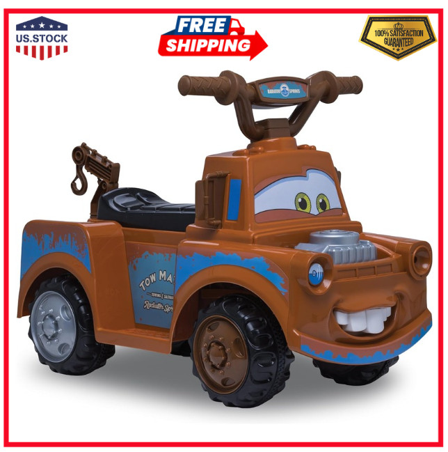 Toddler Disney Cars 3 Tow-Mater Electric Quad Ride-On, Kids 1.5-3 Years Old, …