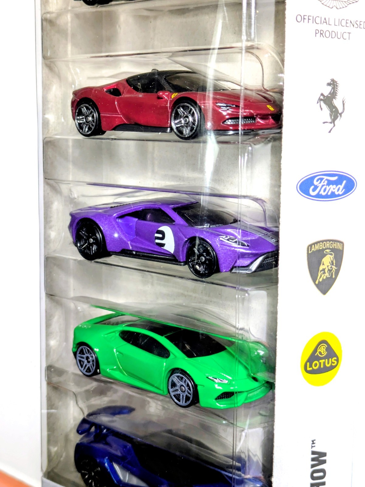 Hot Wheels 5 Pack HW Motor Show 2025 Ferrari SF90 Stradale, Lamborghini, Aston