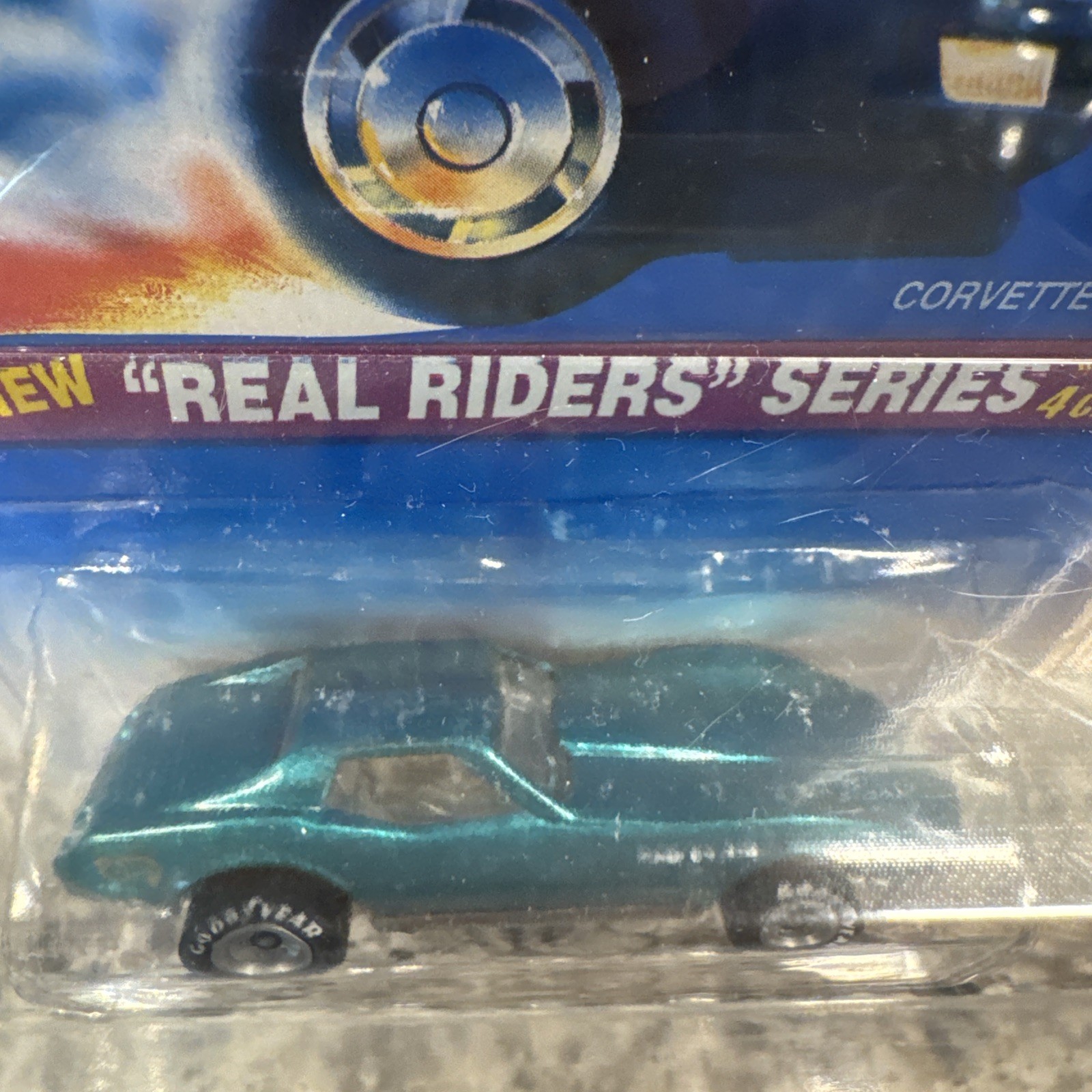 Hot Wheels New “Real Riders” Series #4 of 4 Cars Corvette Stingray #321 Green💥