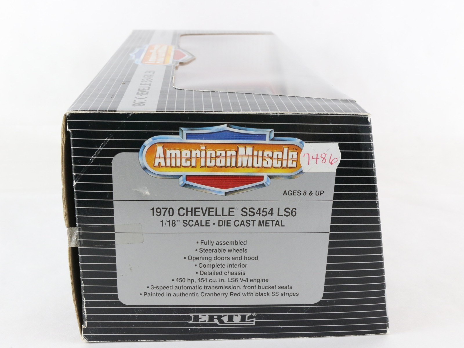 1970 Chevelle SS 454 LS6 Red Black ERTL American Muscle 1:18 Diecast Car 7486