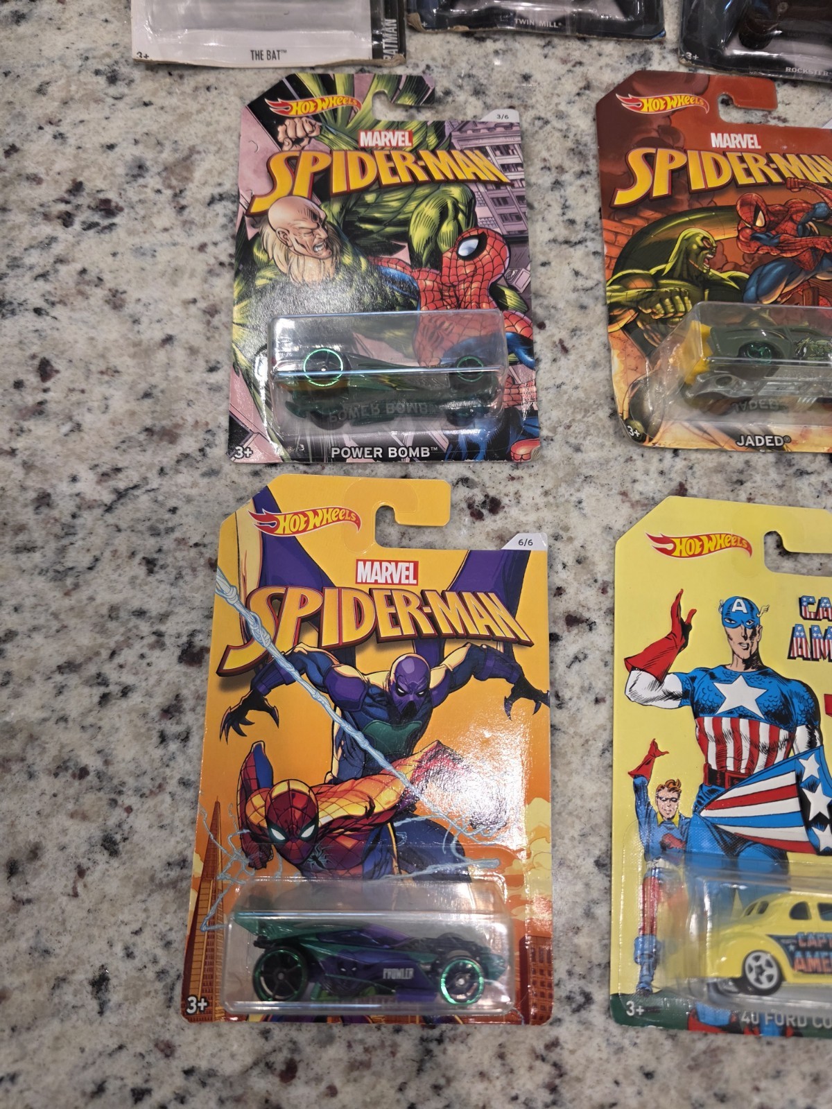 Hot Wheels DC Marvel Character Cars Lot of 18 Batman Superman Spider-Man Justice